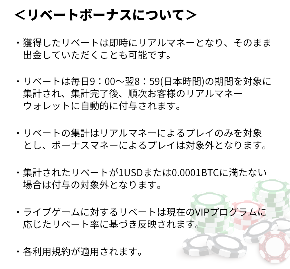 リベートボーナスについて